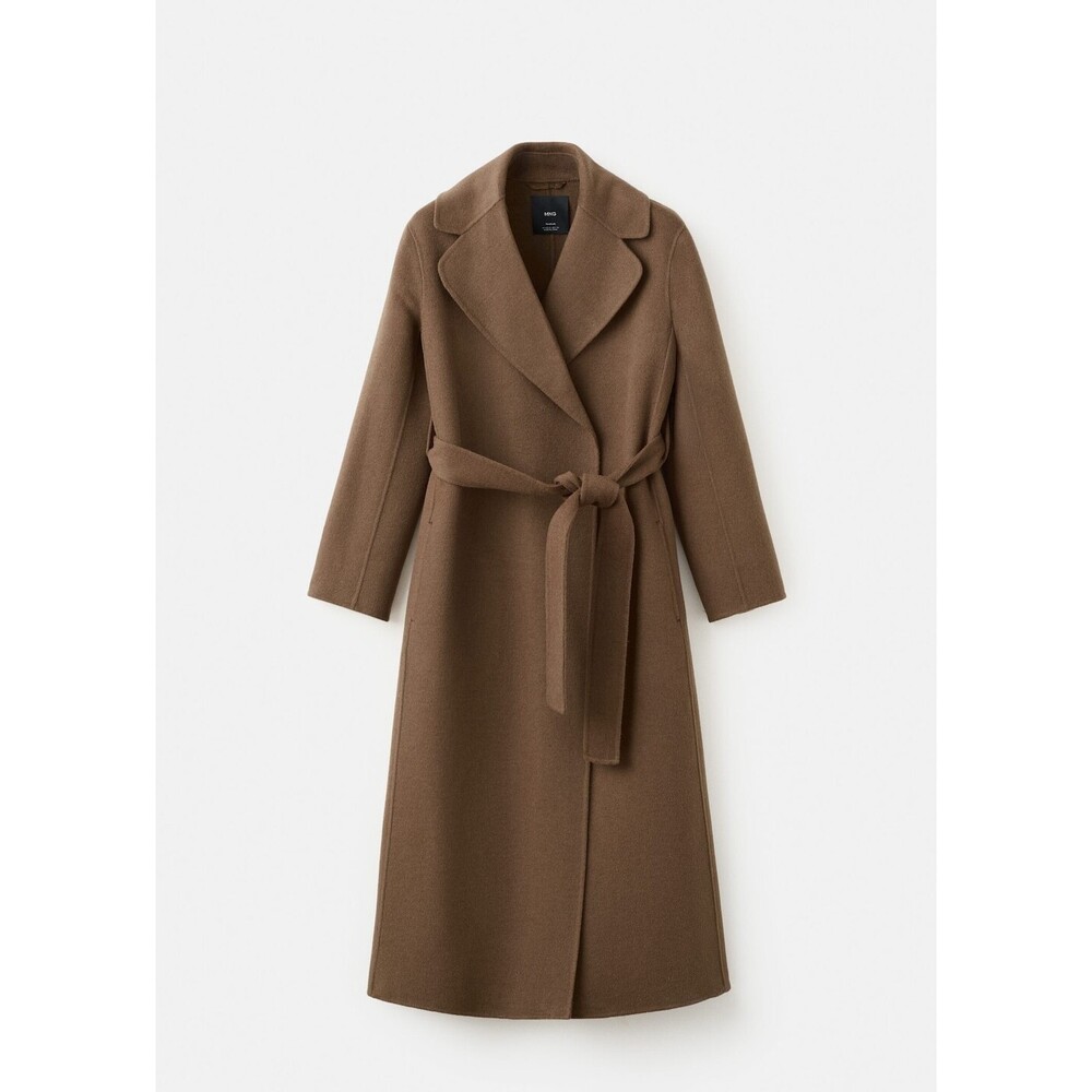 Handmade wool coat with belt